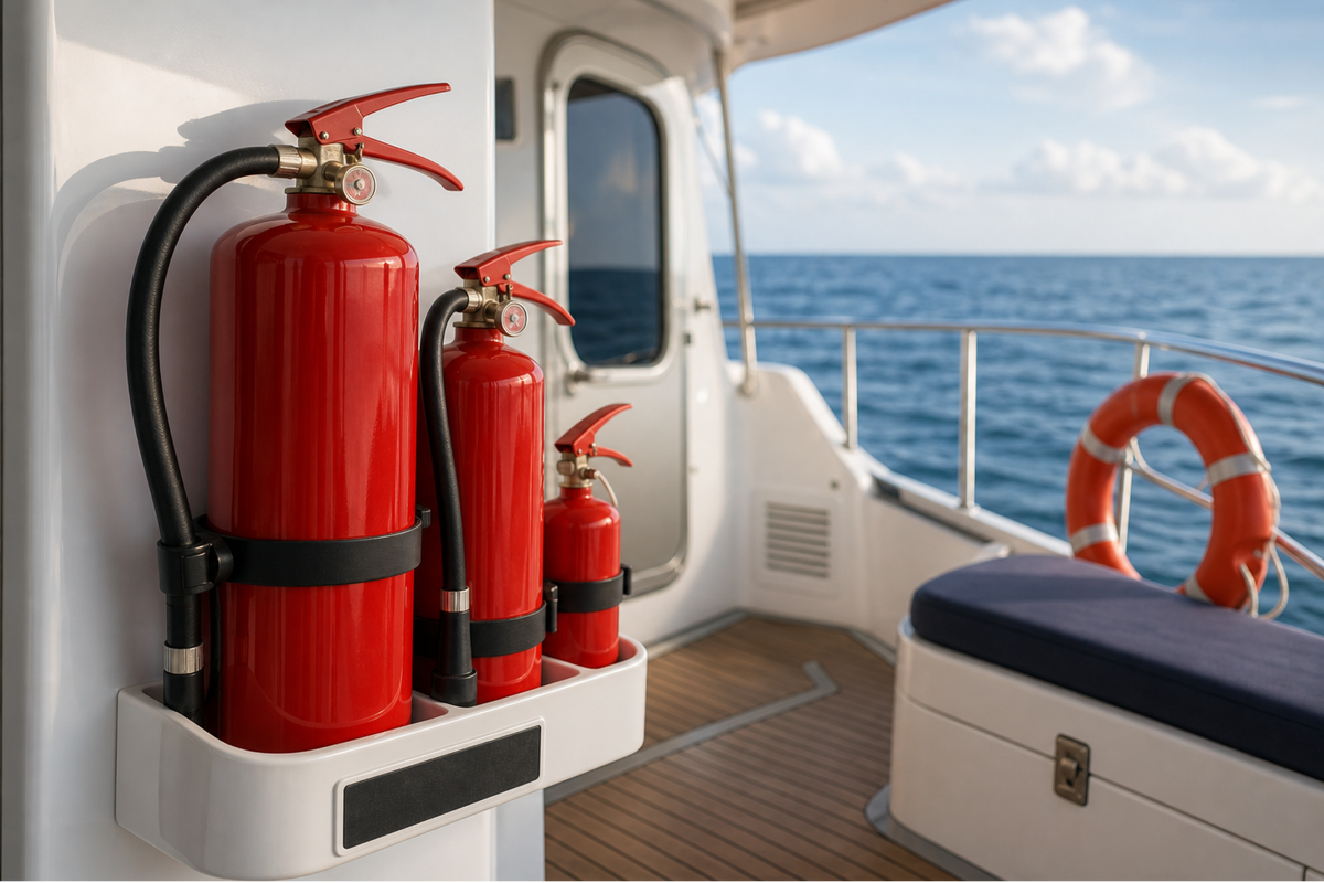 Marine Fire Extinguishers: How to Choose the Right Type and Size for Your Boat