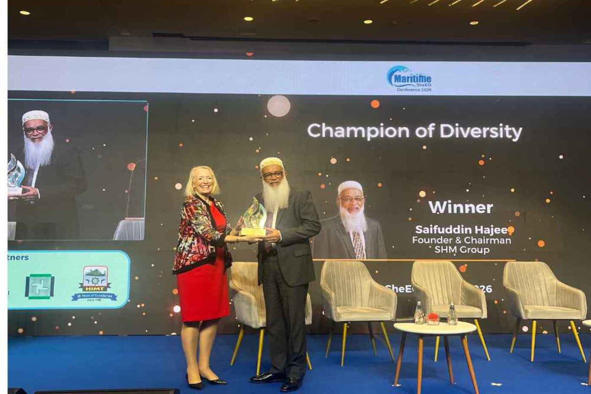 Saifuddin Hajee of SHM Shipcare Receives Champion of Diversity Award at Maritime SheEO Conference 2026